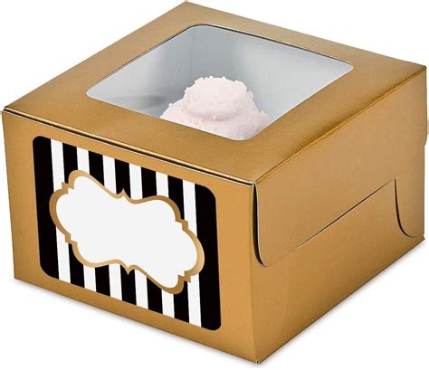 metallic gold cupcake boxes|Amazon.com: Gold Cupcake Boxes.